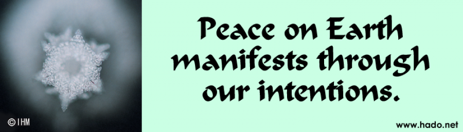 Peace on Earth manifests through out intentions - sticker
